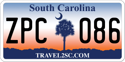 SC license plate ZPC086