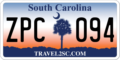 SC license plate ZPC094