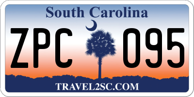 SC license plate ZPC095