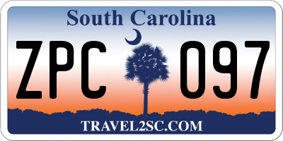 SC license plate ZPC097