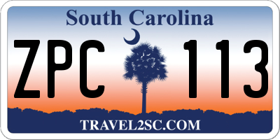 SC license plate ZPC113