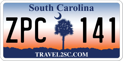 SC license plate ZPC141