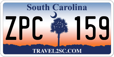 SC license plate ZPC159