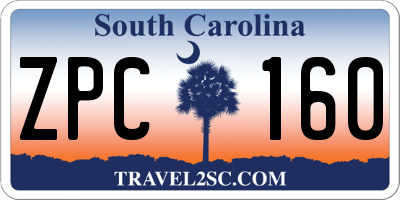 SC license plate ZPC160