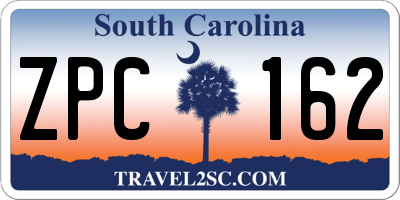SC license plate ZPC162