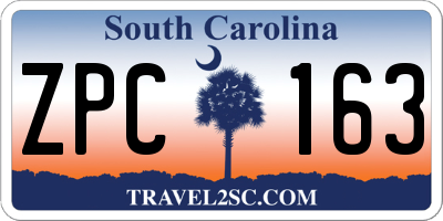 SC license plate ZPC163
