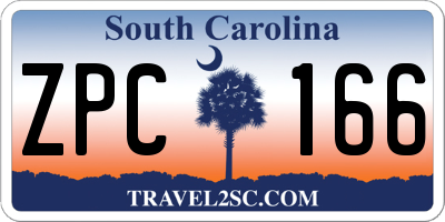 SC license plate ZPC166