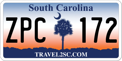 SC license plate ZPC172