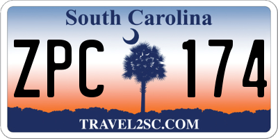 SC license plate ZPC174
