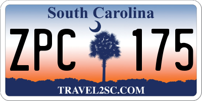 SC license plate ZPC175