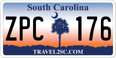 SC license plate ZPC176