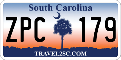 SC license plate ZPC179
