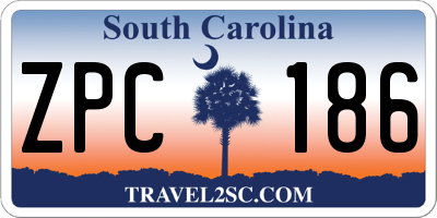 SC license plate ZPC186
