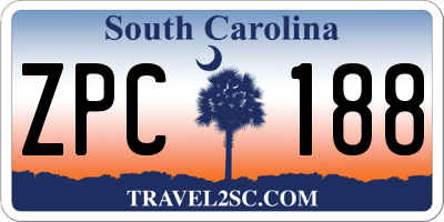SC license plate ZPC188