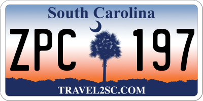 SC license plate ZPC197