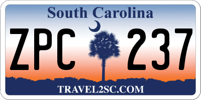 SC license plate ZPC237