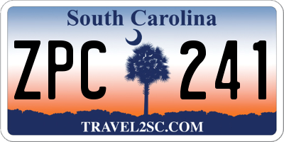 SC license plate ZPC241