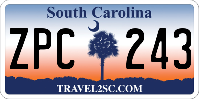 SC license plate ZPC243