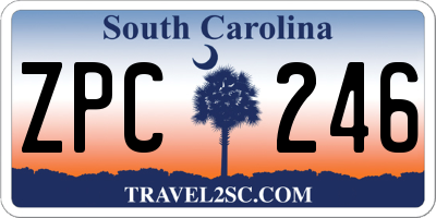 SC license plate ZPC246