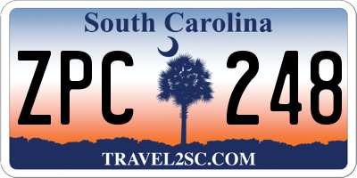 SC license plate ZPC248