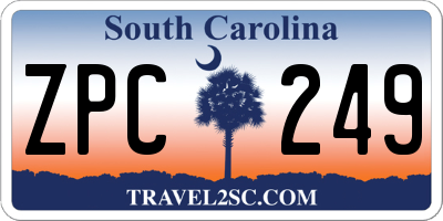 SC license plate ZPC249