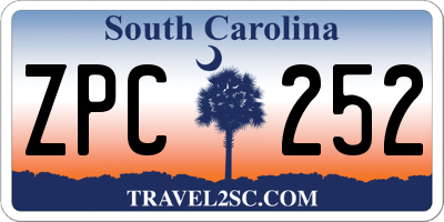 SC license plate ZPC252