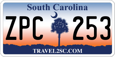 SC license plate ZPC253