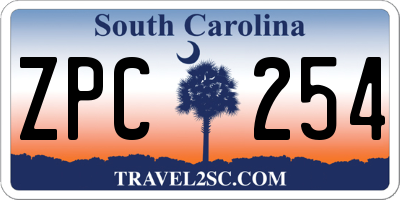 SC license plate ZPC254