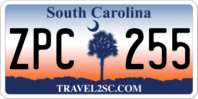 SC license plate ZPC255