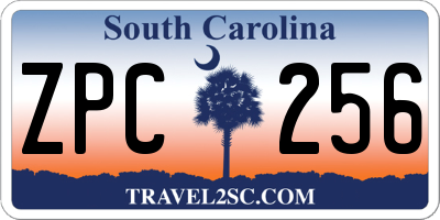 SC license plate ZPC256