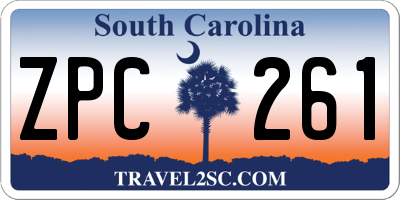 SC license plate ZPC261
