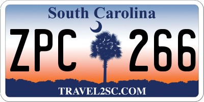 SC license plate ZPC266