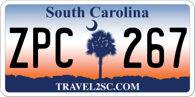SC license plate ZPC267