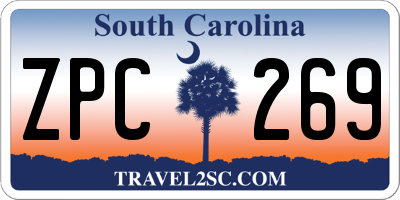 SC license plate ZPC269