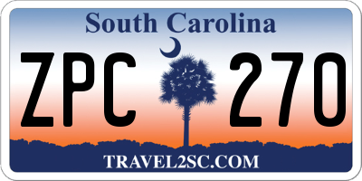 SC license plate ZPC270