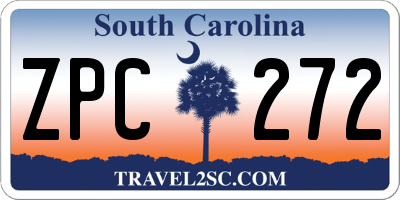 SC license plate ZPC272