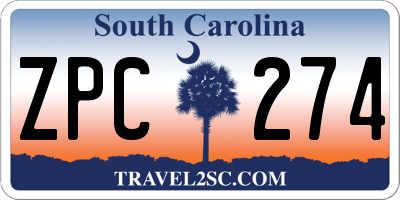 SC license plate ZPC274