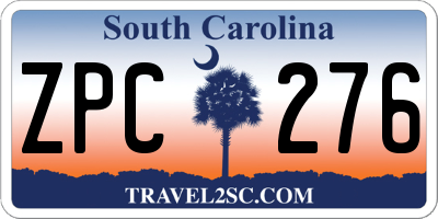 SC license plate ZPC276