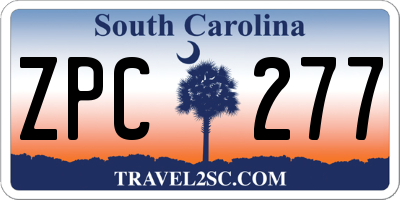 SC license plate ZPC277