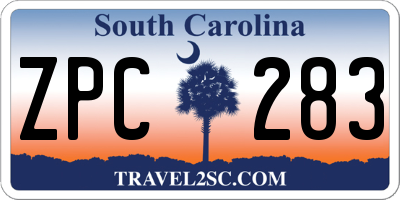 SC license plate ZPC283
