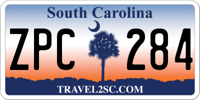SC license plate ZPC284