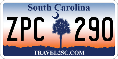 SC license plate ZPC290