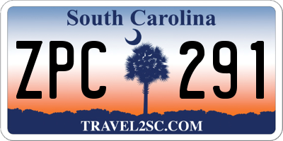 SC license plate ZPC291
