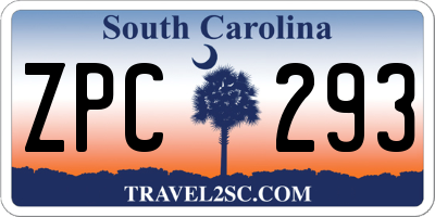 SC license plate ZPC293