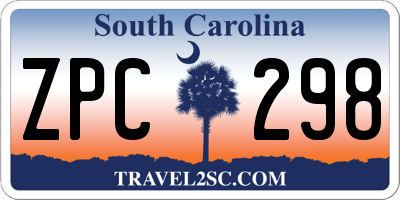 SC license plate ZPC298
