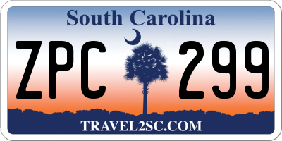 SC license plate ZPC299
