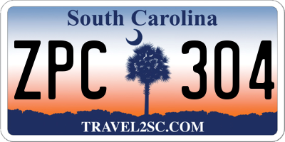 SC license plate ZPC304