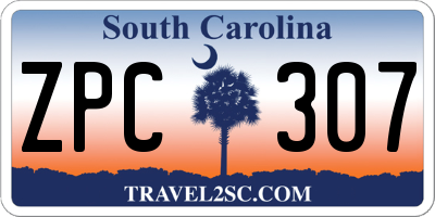 SC license plate ZPC307