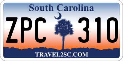 SC license plate ZPC310