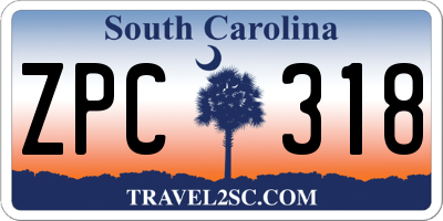 SC license plate ZPC318